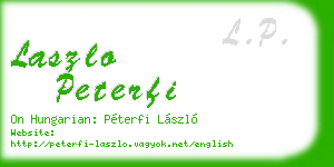 laszlo peterfi business card